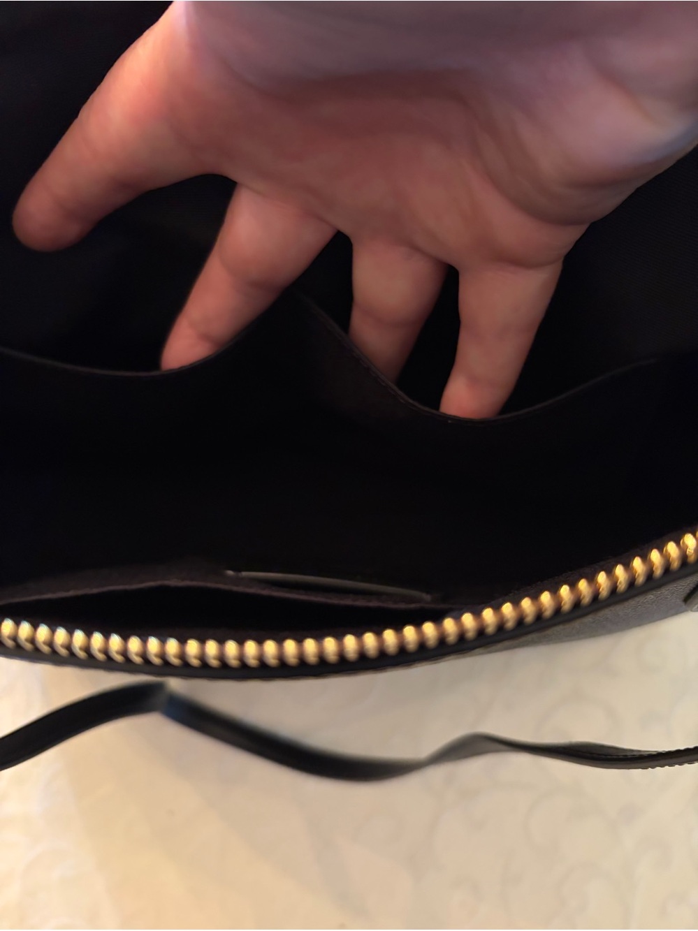 Coach Classic Brown 🤎 and Black 🖤 Signature Tote with Gold Logo and Hardware - Picture 8 of 13